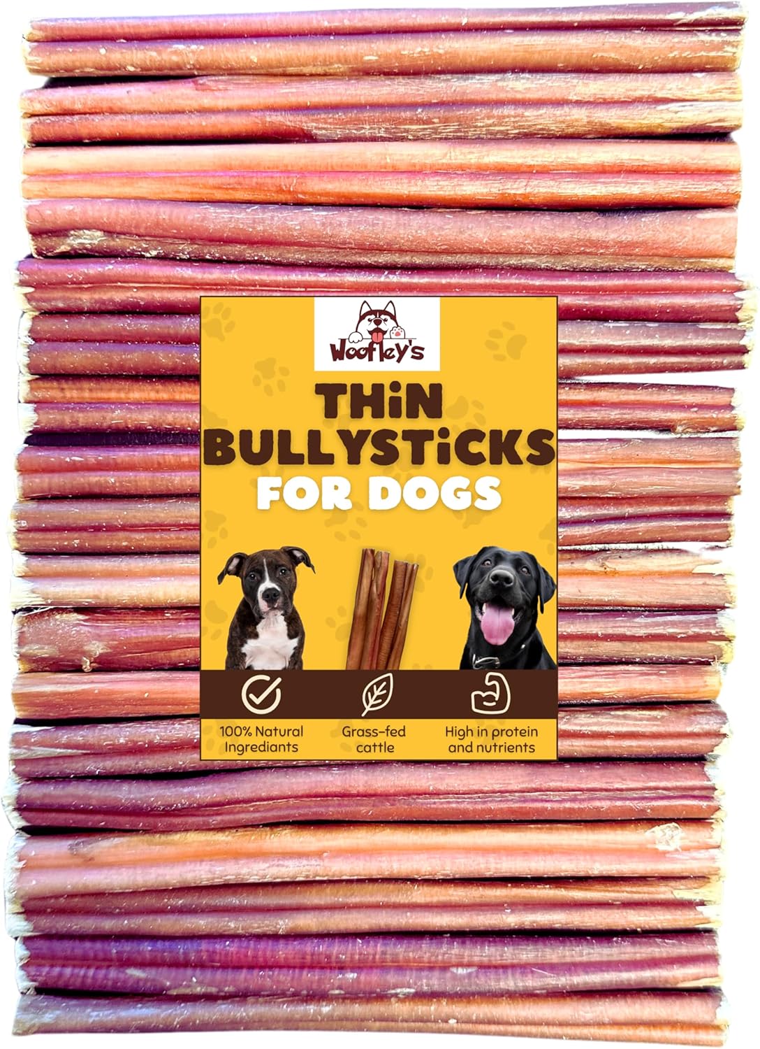 Woofley's 6 Inch Bully Sticks for Small Dogs - (30 Count) - Bully Sticks for Dogs - Long Lasting Bully Stick Dog Chews