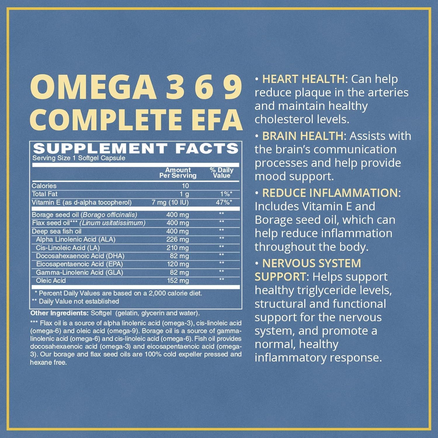 激安通販専門店 ナチュラヘルスプロダクツ完全なオメガエッセンシャルオメガ3 オメガ6 オメガ7 およびオメガ9脂肪酸の最適な比率のための