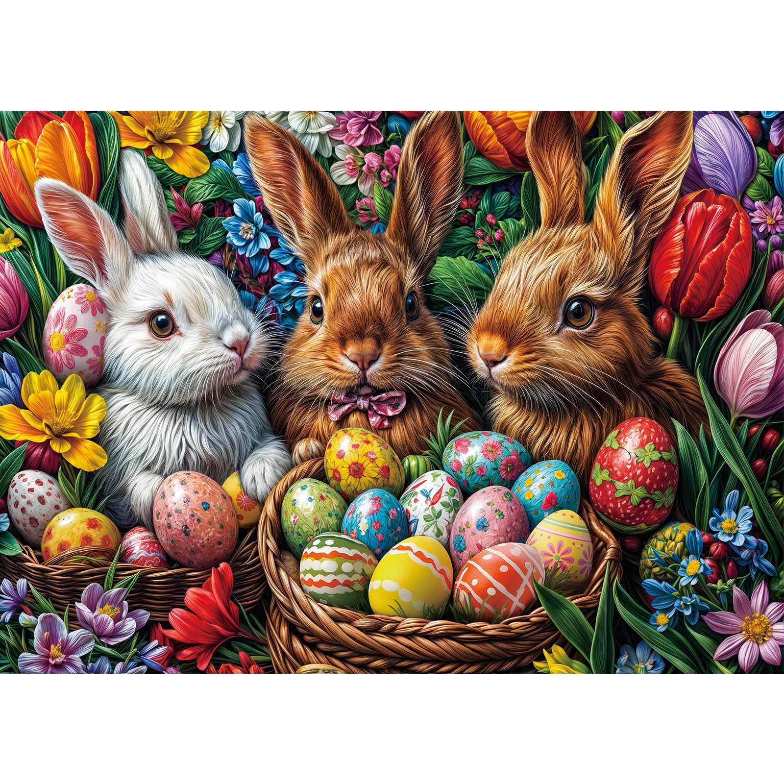 Puzzles 1000 Pieces for Adults jigsaw puzzles for adults 1000 Piece Puzzle Challenging Game for The Whole for Women, Gifts for Men, Theme:easter bunny — image 1