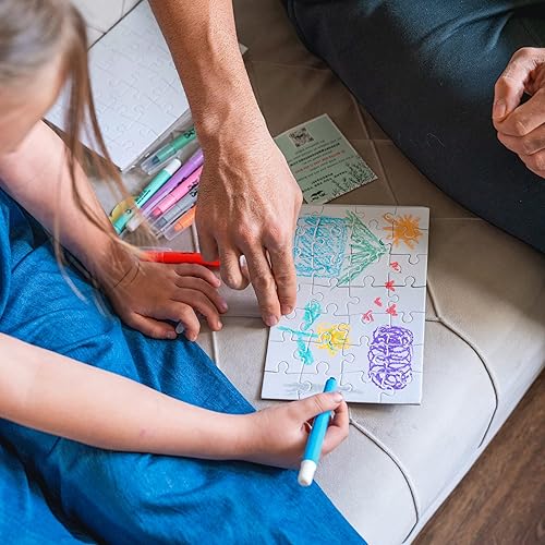 Miniatura 8 de Mr. Pen Rompecabezas en blanco - Paquete de 8, 28 piezas/paquete, 5.5 x 8.1 pulgadas, blanco, rompecabezas en blanco para dibujar