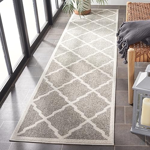 Vista 80 de Safavieh Amherst Collection amt421b Gris Claro y Beige Interior/exterior Area Rug, Polipropileno