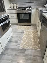 Sussex Home Non Skid Washable Kitchen Runner Rugs Set of 2 - Ultra-Thin Area Rugs for Laundry Room, Entryway, Bathroom - Multipurpose Set of 44 x 24 and 31.5 x 20 Inches Floor Mats