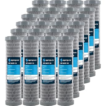 SpiroPure SP-NCP-10 10x2.5 10 Micron Dual Purpose Sediment and Carbon Water Filter Cartridge NCP-10 155367-43 Case of 24