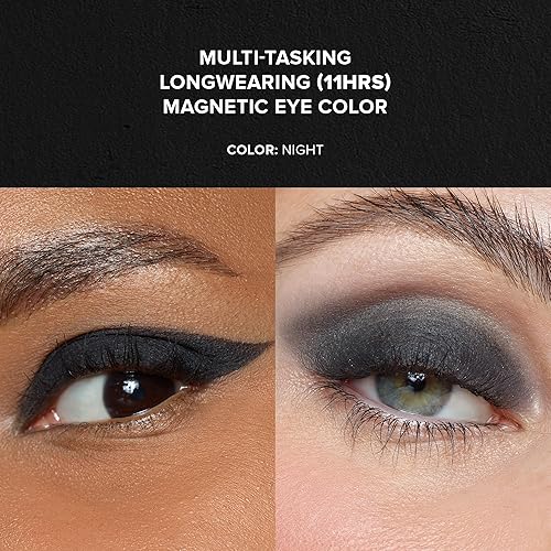 Miniatura 5 de Nudestix Lápiz magnético mate de color de ojos, sombra de ojos + delineador de ojos + base de párpados, barra de maquillaje crema, larga duración,