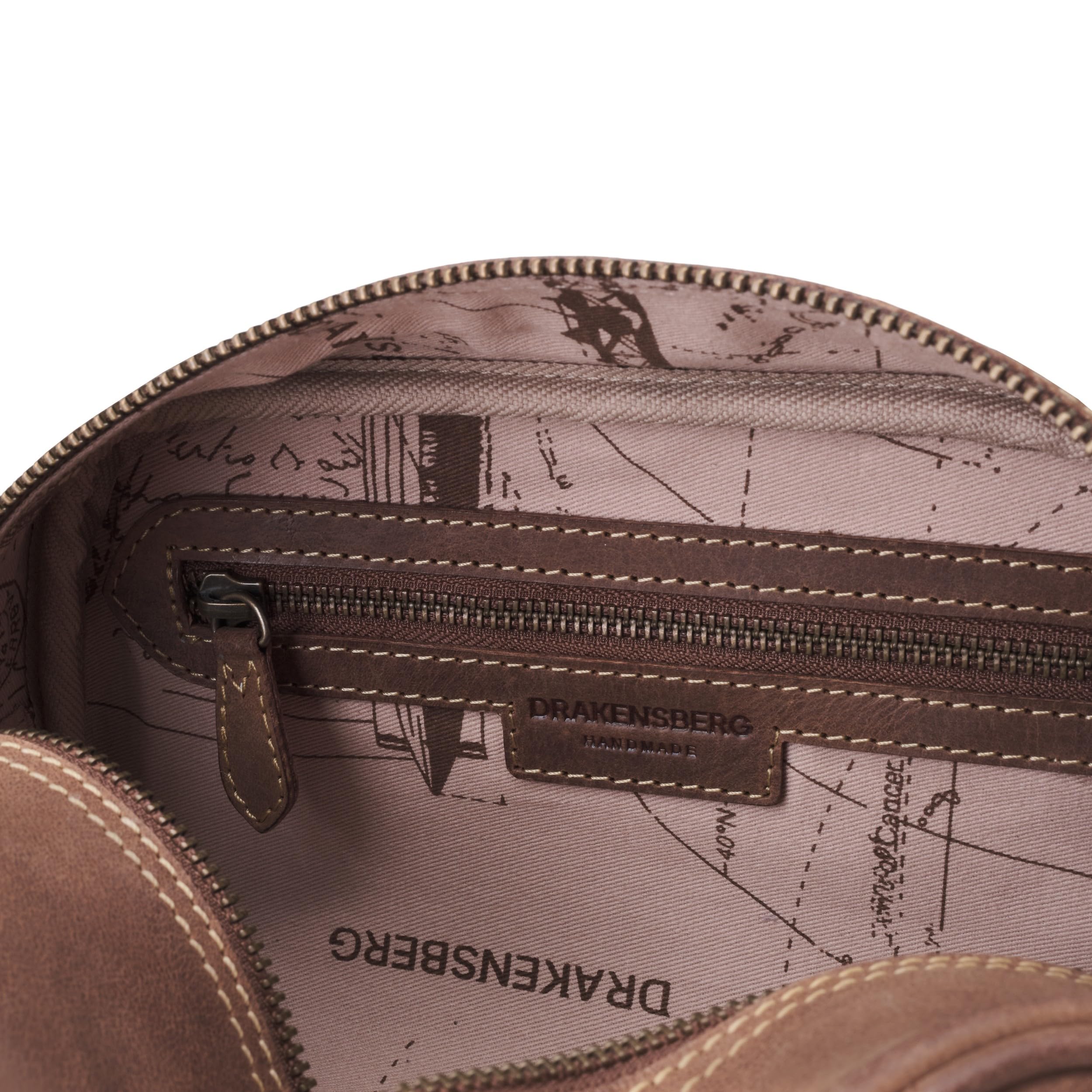DRAKENSBERG Beauty case in pelle 'Theo' – Elegante borsa da viaggio Necessaire, da uomo, fatto a mano, Premium Vintage, 5 l, Cannella marrone, Beauty case