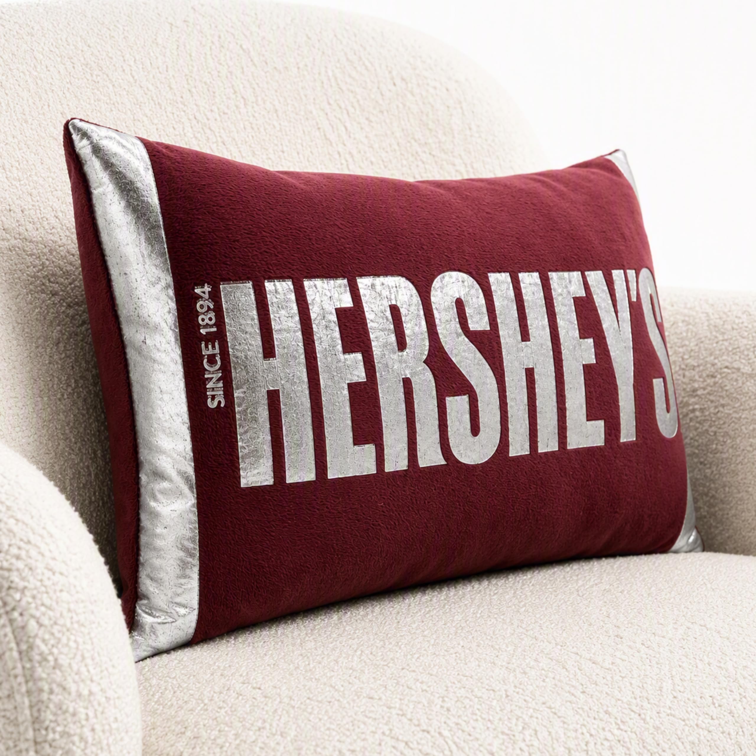 Franco Hershey's Chocolate Bar Plush Squishy Dec Pillow, 18" Wide, Bedroom, Office Decor &amp; Gifts (Officially Licensed Product)
