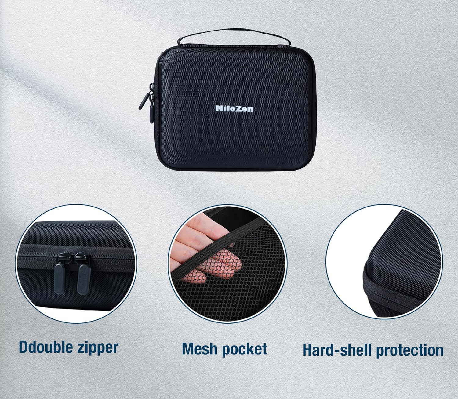 Peptide Case for 1-3ml Vials & Insulin Vial Case for 5-10ml Vials, 45 Vials Holder,Not Fit Tall 10ml Vial,Diabetes Medication Organizer with Strap, Black Only