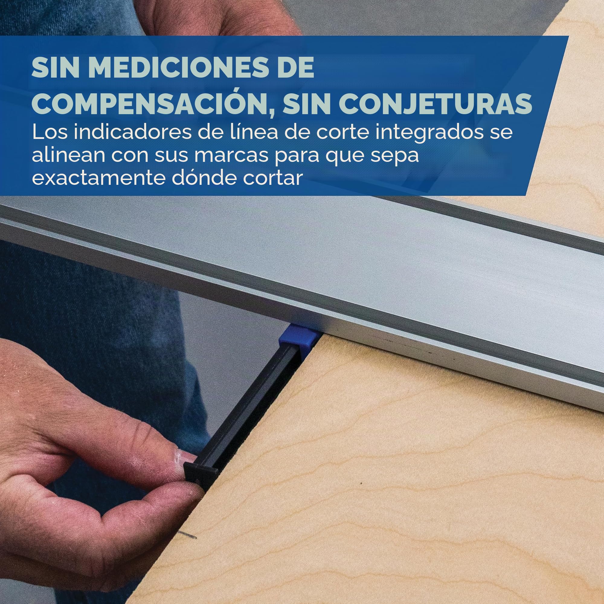 Kreg Guía de borde recto XL-8 pies | Para sierra circular, para corte cruzado preciso y corte rasgado, rieles guía de aluminio, grado profesional