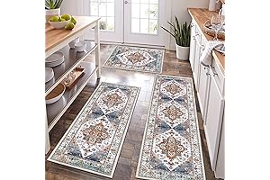 Absolutely Enchanting Farmhouse Kitchen Rugs 3-Piece Set