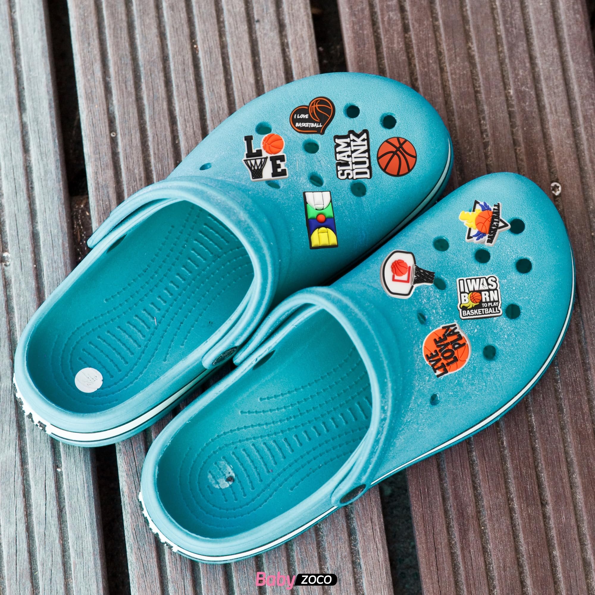 Crocs Charms Pines Pack 25 Unidades Diseño Baloncesto