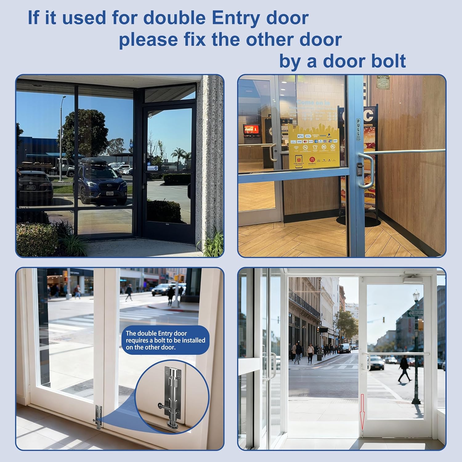 Keyless Keypad Storefront Door Lock, Mechanical Commercial Mortise Lock for Aluminum/Glass Narrow Stile Doors, No-Drill Adams Rite Replacement (Silver, Deadbolt, 1-1/8")