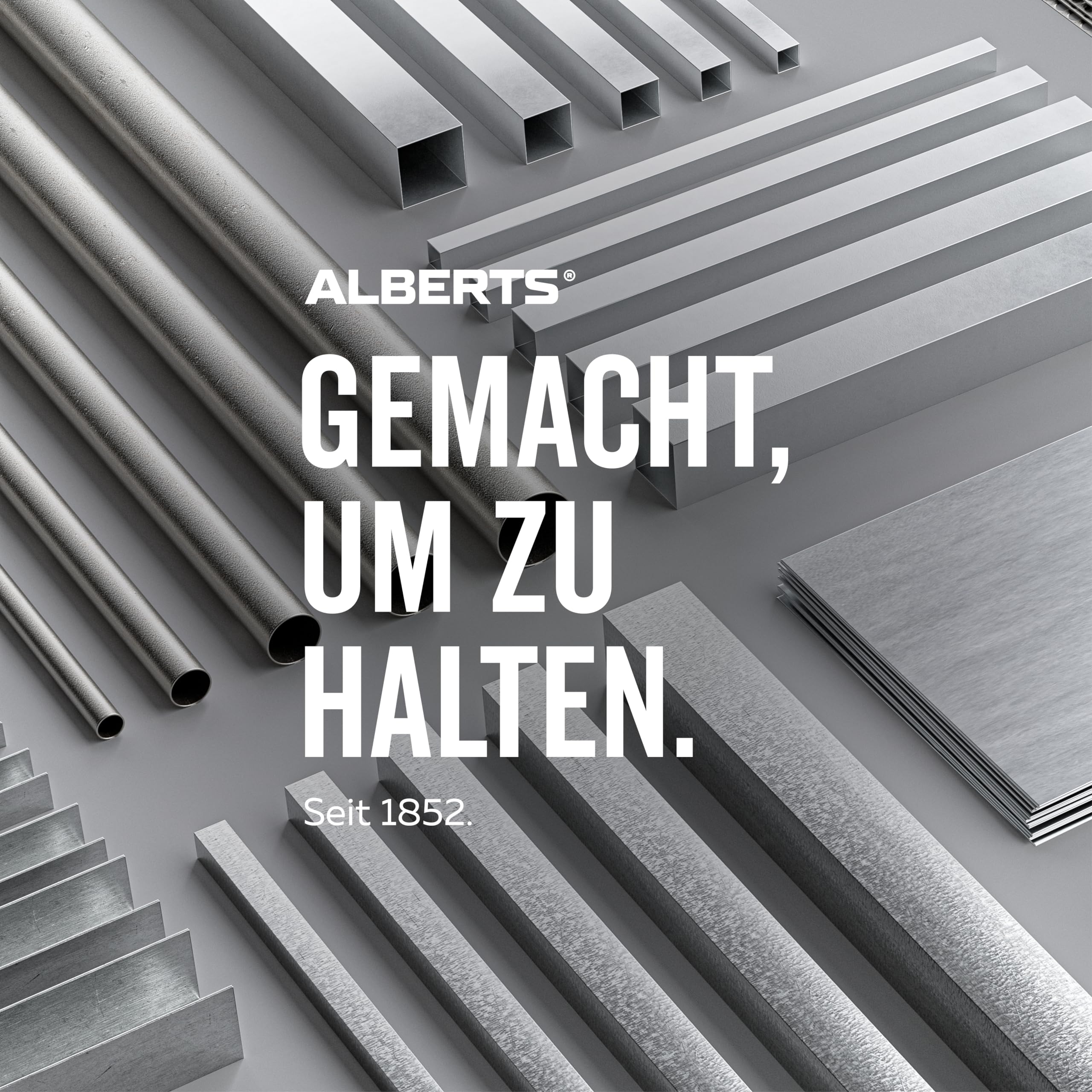 Alberts 499761 Lot de 2 barres plates en aluminium naturel 1000 x 60 x 3 mm