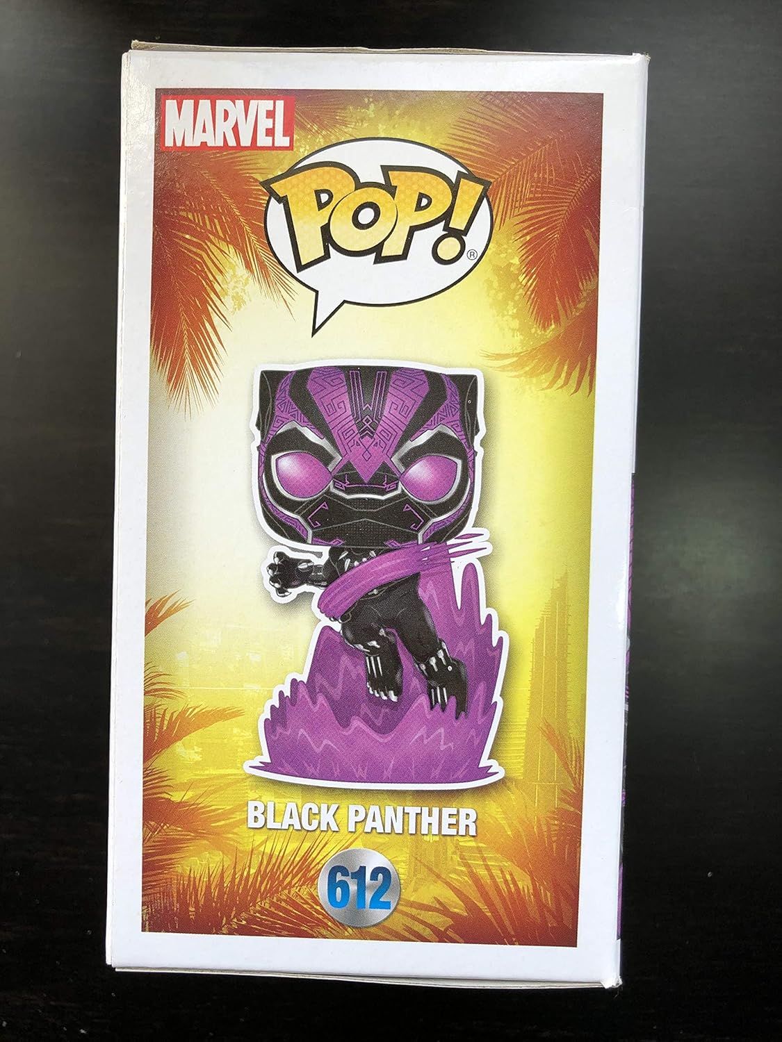 Funko Pop Marvel Collector Corps Exclusive Black Panther 612 Purple Glow - Image 5