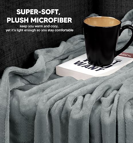 Miniatura 3 de Utopia Bedding Manta de forro polar para niños, tamaño blanco, 10.58 ozm, manta de lujo para sofá, cama, antiestática, mullida y suave, de