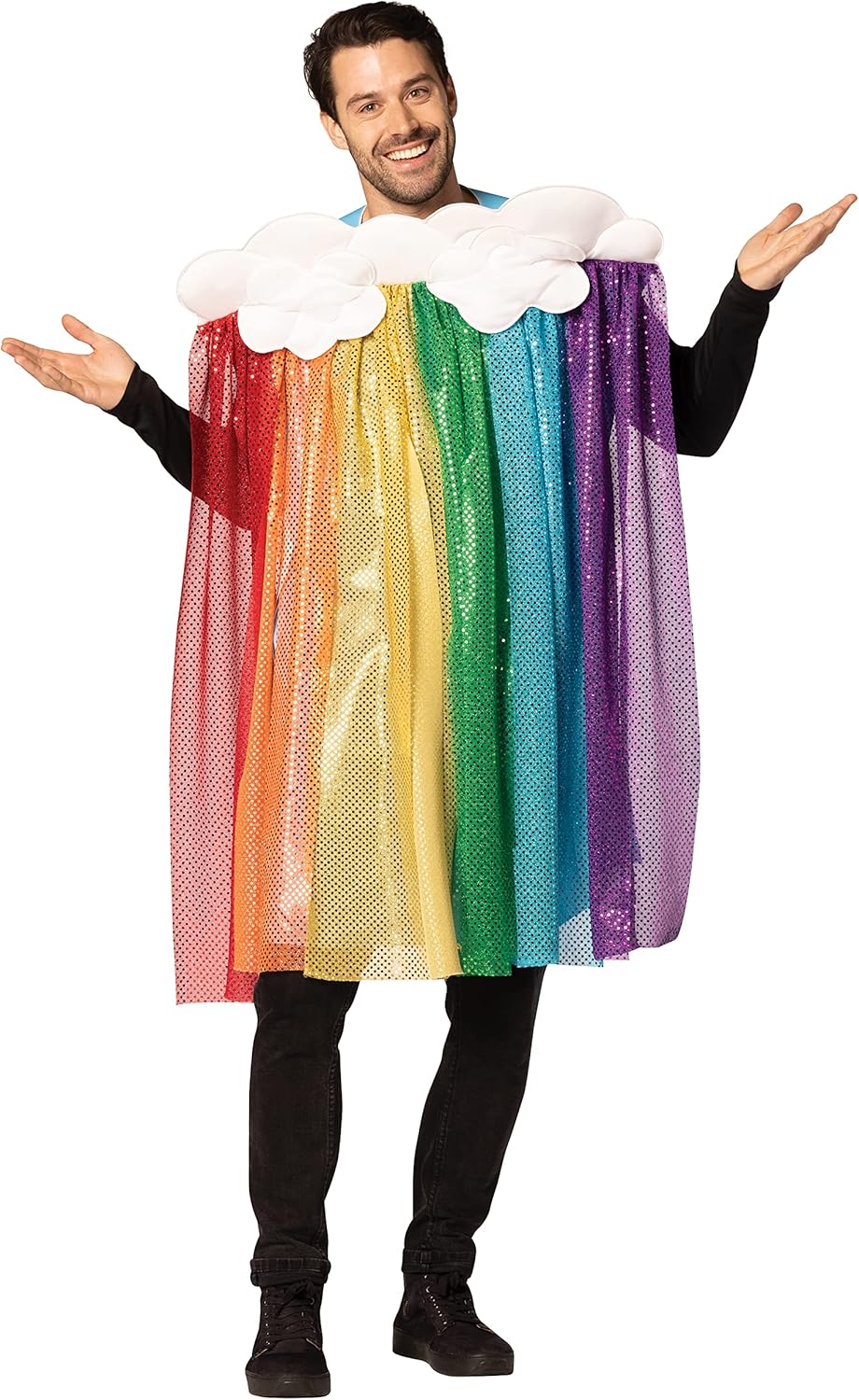 Rasta Imposta Colorful Rainbow Halloween Costume Sun Party Funny Dress Up Mens Womens Costumes, Adult One Size - Image 2