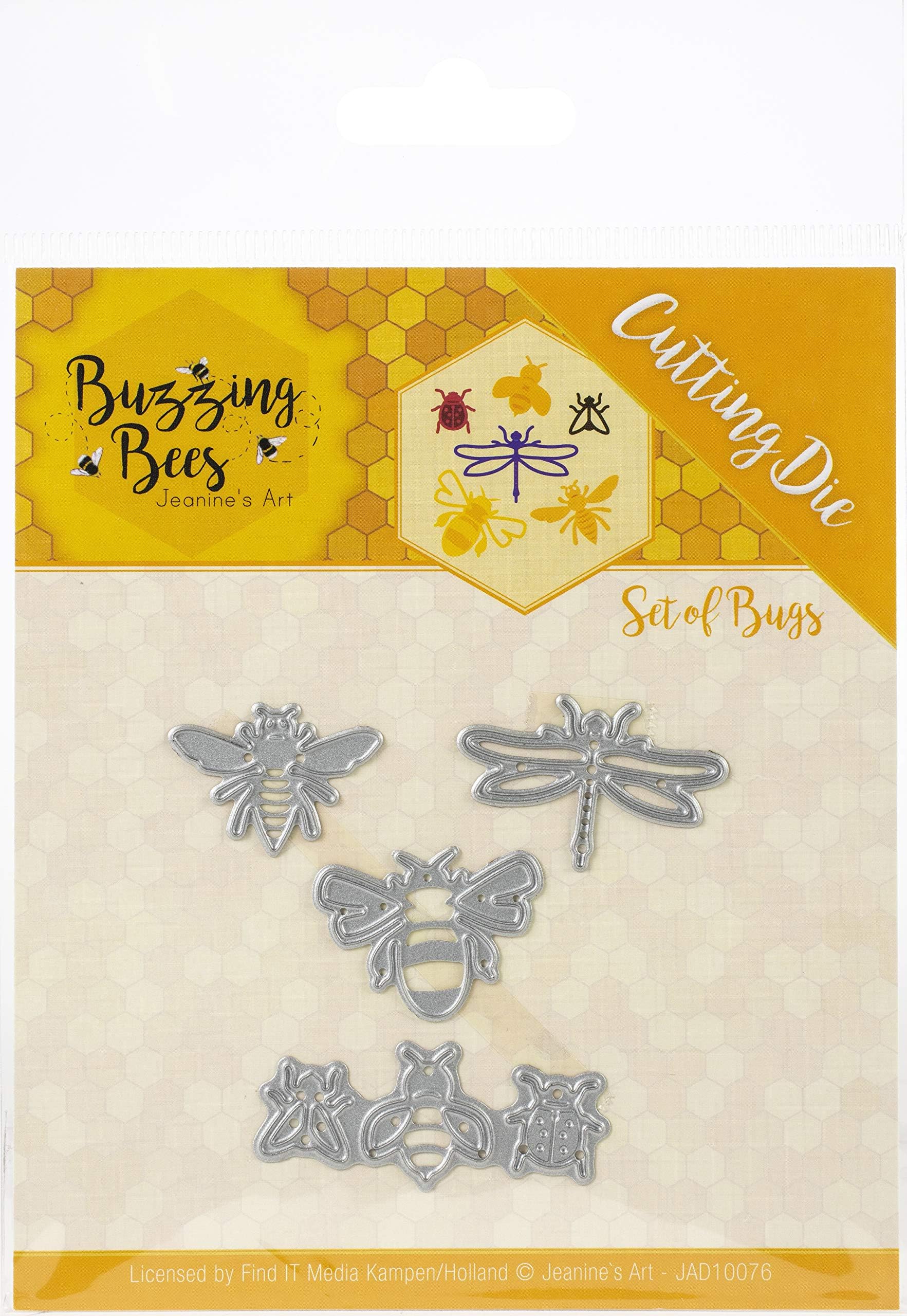 Find It Trading Jeanine's Art Die-Set Of Bugs, Buzzing Bees -JAD10076