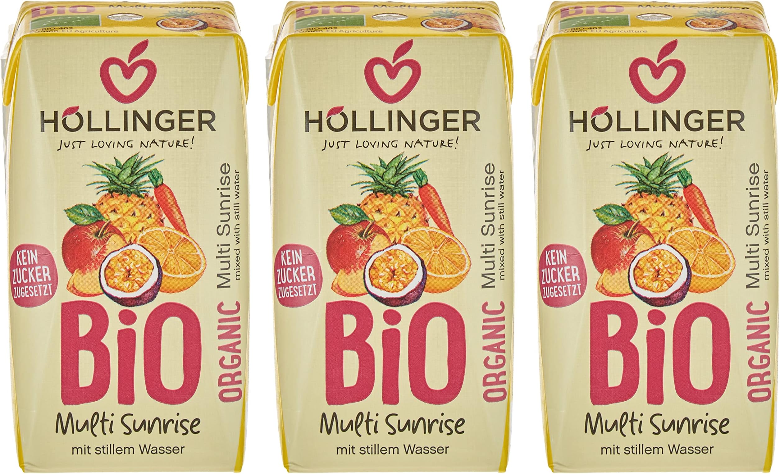 Hollinger Organic Mixed Fruit Juice Multi Sunrise 200 ml Pack of 3