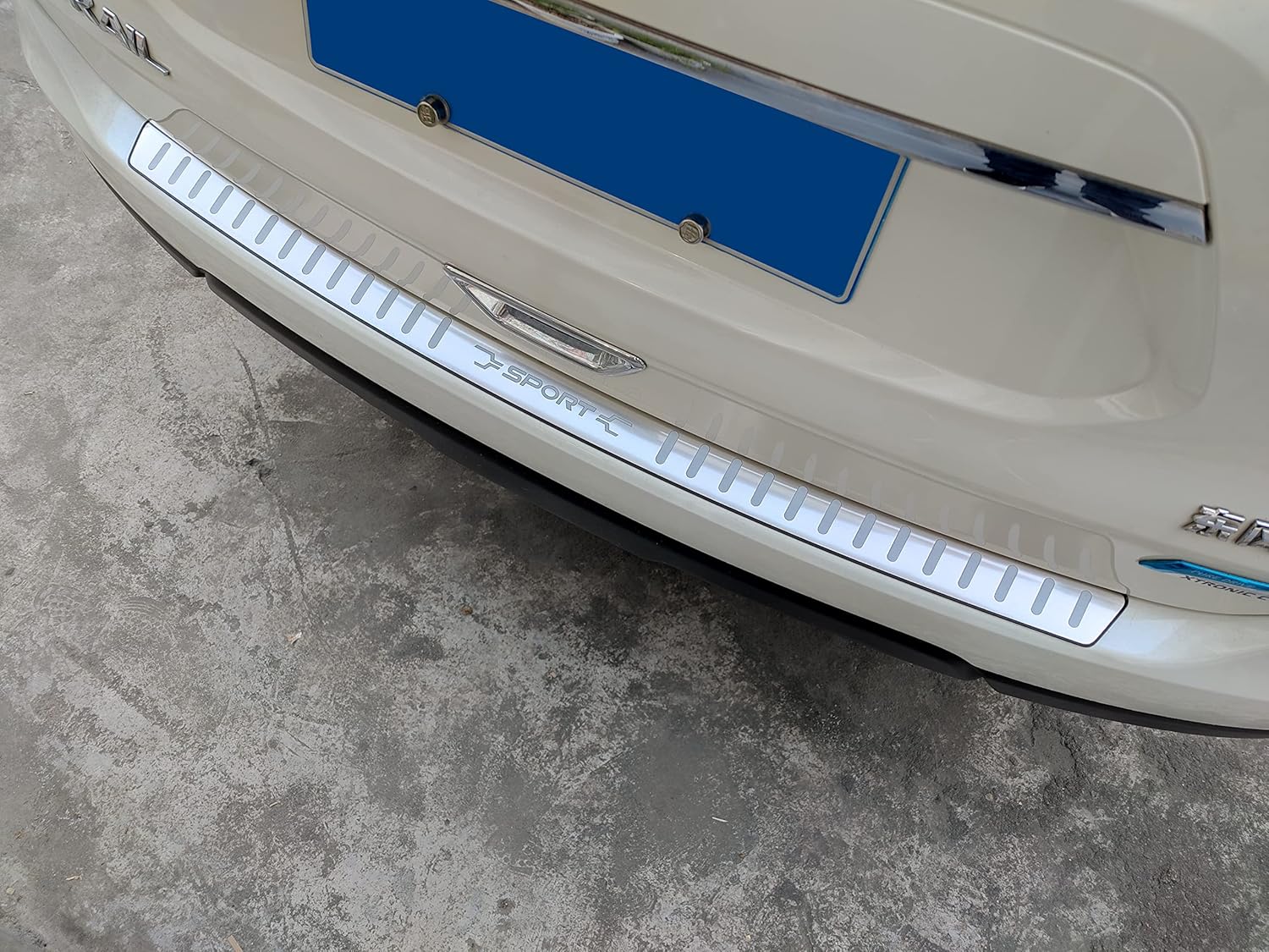 GZBFTDH Car Stainless Steel Trunk Door Sill Guard, for Nissan X-Trail 2014-2020 Exterior Accessories, Auto Trunk Rear Bumper Plate Protector Parts
