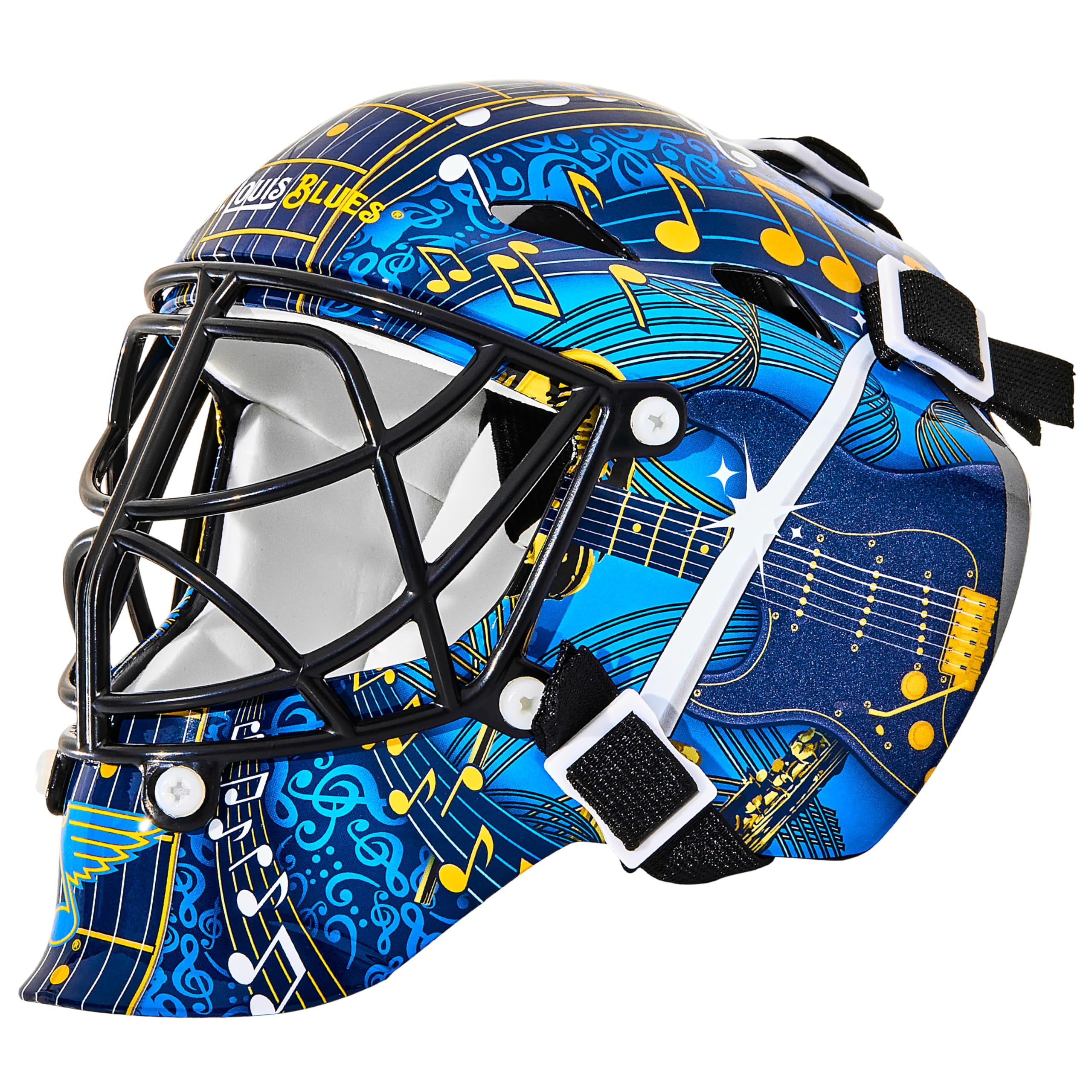 Franklin Sports St. Louis Blues NHL Team Logo Mini Hockey Goalie Mask with Case - Collectible Goalie Mask with Official NHL Logos and Colors