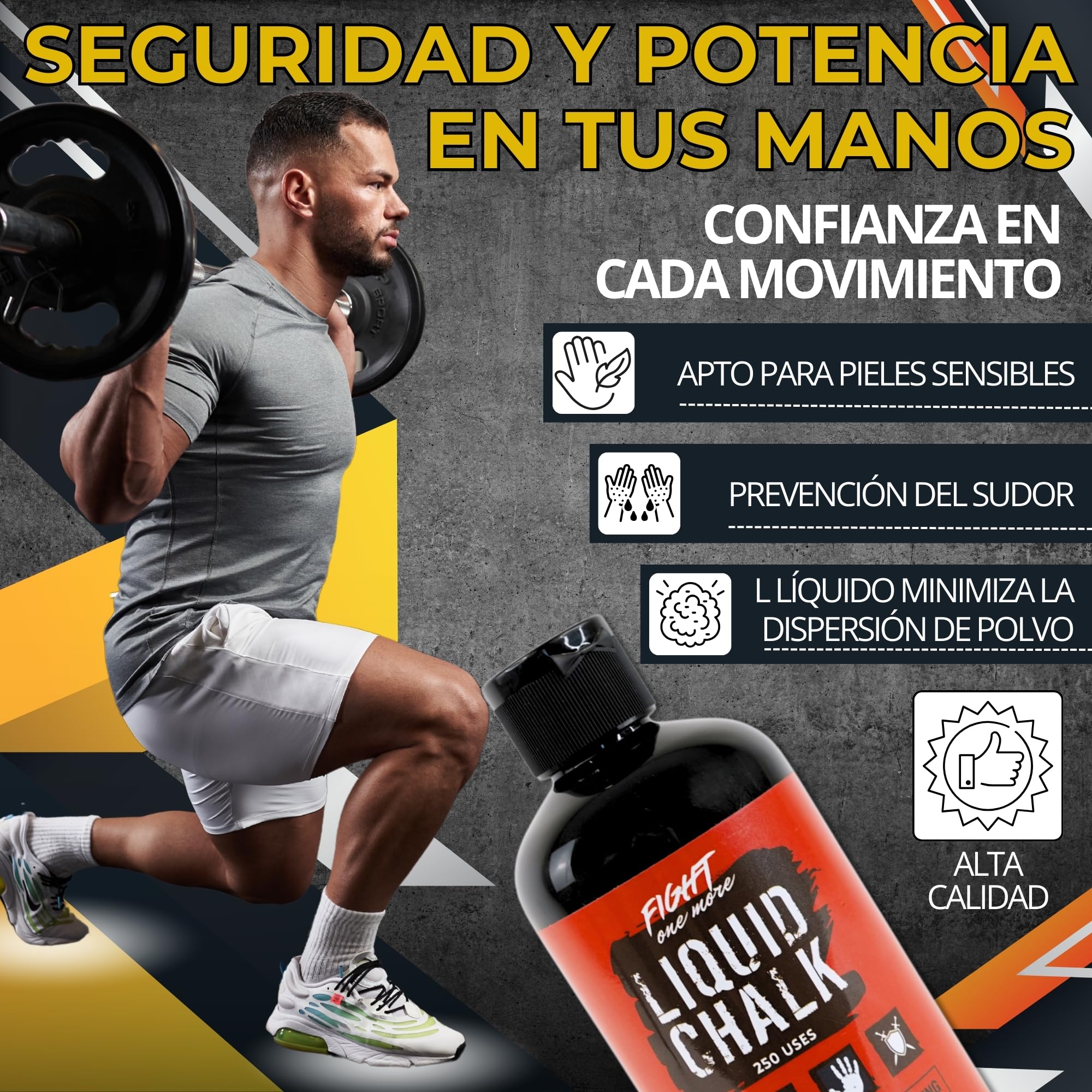 Magnesio Líquido Exclusivo Color Rojo o Verde | Agarre Crossfit | Tiza Líquida para Escalada y Gimnasio