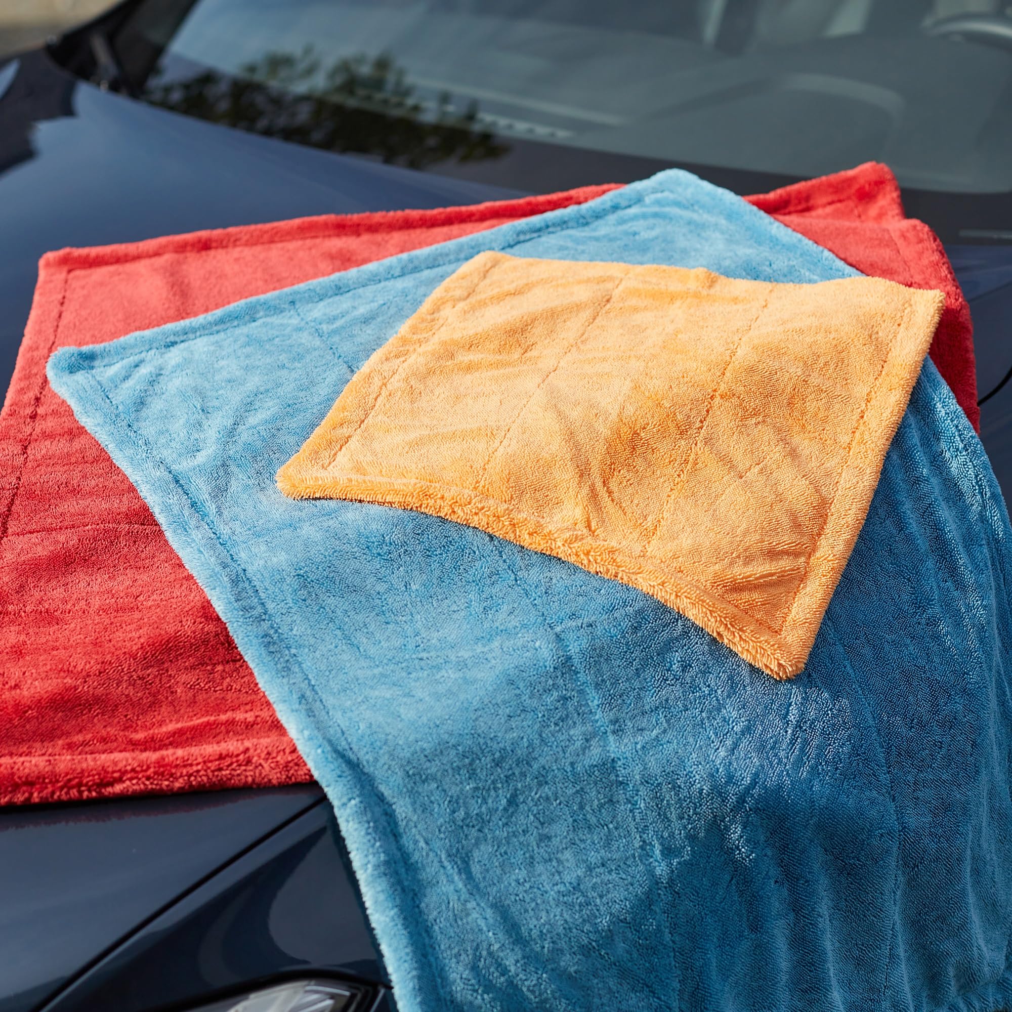 Kavalier Car Care - Hydro-Hero Mini - Zestaw Ręczników z Mikrofibry ProClean 41x41cm w Kolorze Pomarańczowym - 1100 GSM - Opakowanie 2 szt.