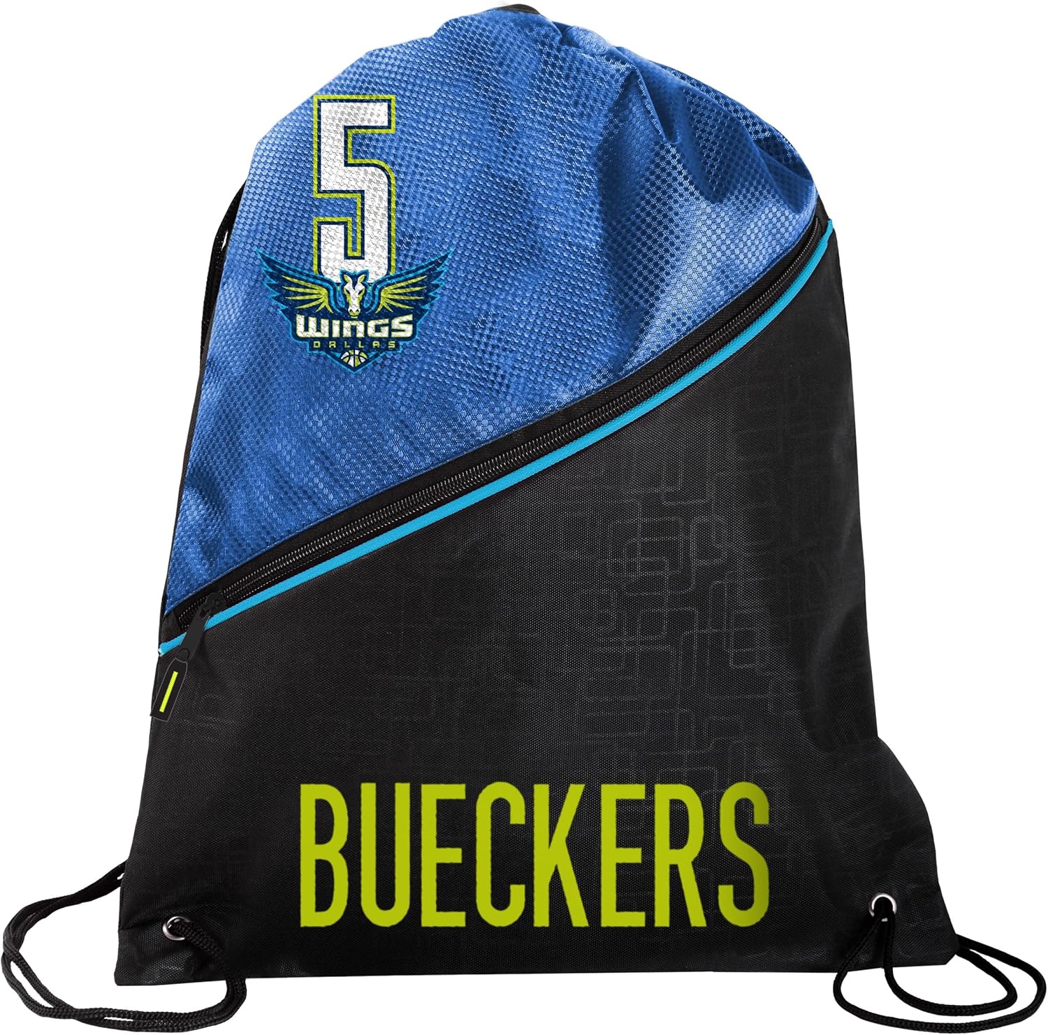 FOCO - WNBA High End Diagonal Zippered Drawstring Backpack Gym Bag - New York Liberty