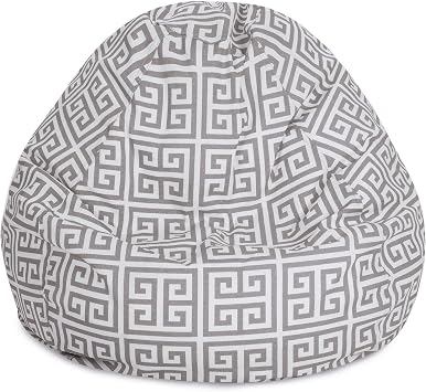 Majestic Home Goods Towers Large Classic Bean Bag Chair Gray