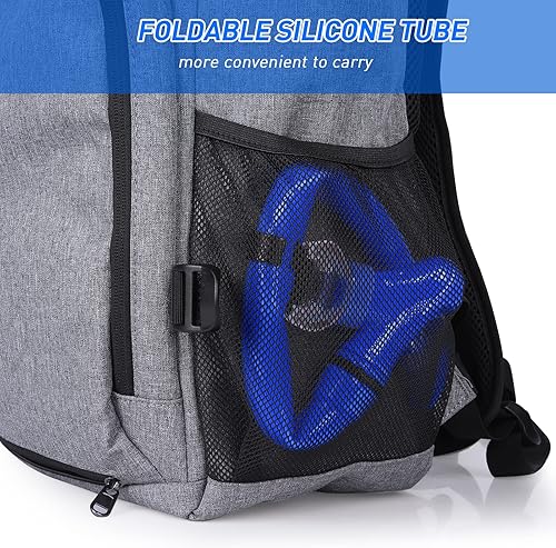 Miniatura 8 de KUYOU Kids Snorkel Set - Safe and Clear Underwater Adventure with Full Dry Top Snorkel Mask, Tempered Glass Goggles, and Anti-Fog Design Age 5-12