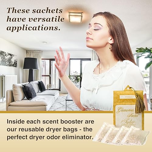 Miniatura 8 de Worldwide Nutrition Paquete Tyler Wishlist Secadora Sachets - Glamorosas hojas reutilizables para secadora - Sobres para cajones y actualización de