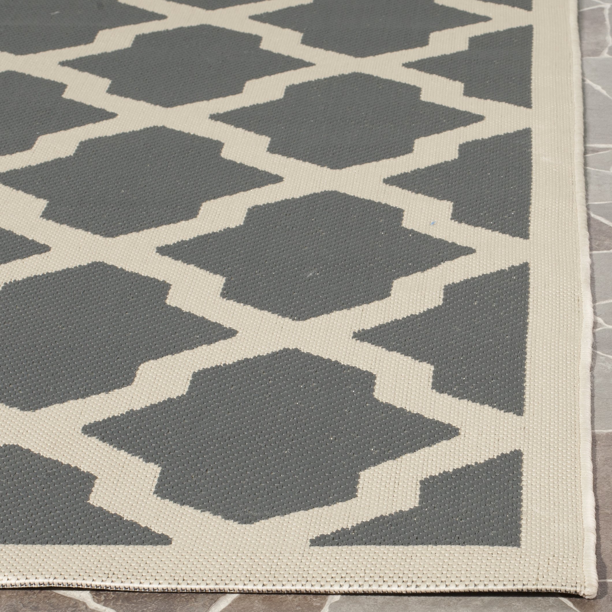 SAFAVIEH Tappeto Indoor/Outdoor Courtyard CY8653 - 2,4x3,5 M, Naturale/Crema, Resistente A Macchie E UV, Adatto A Bambini E Animali, Facile Da Pulire