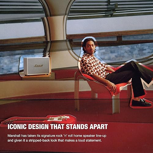 Miniatura 5 de Marshall Woburn III - Altavoz Bluetooth para el hogar, sonido estéreo fuerte con controles de graves y agudos, alimentado con enchufe, compatible
