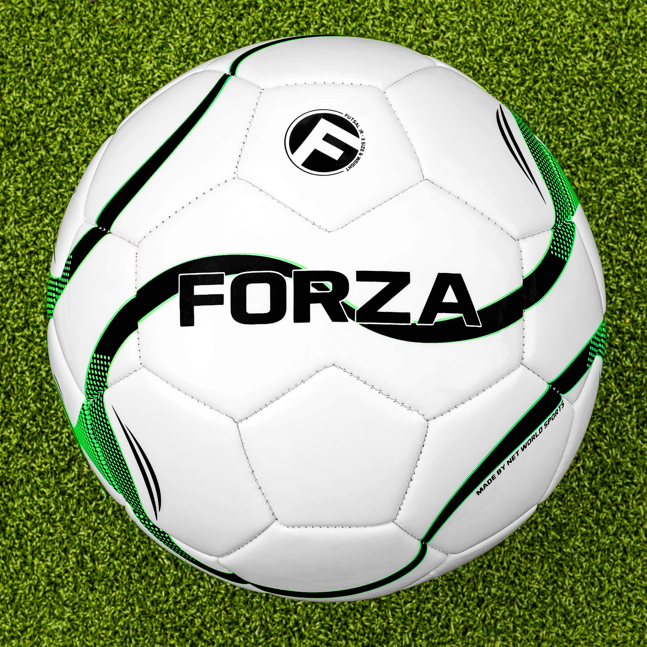 FORZA Pallone Futsal (Misura 3 & 4) - In Pacchi Da 1,3 & 20 | Per Interni Ed Esterni | Rimbalzo Ridotto & Controllato | Pallone Futsal Per Allenamento E Parite | Pallone Professionale