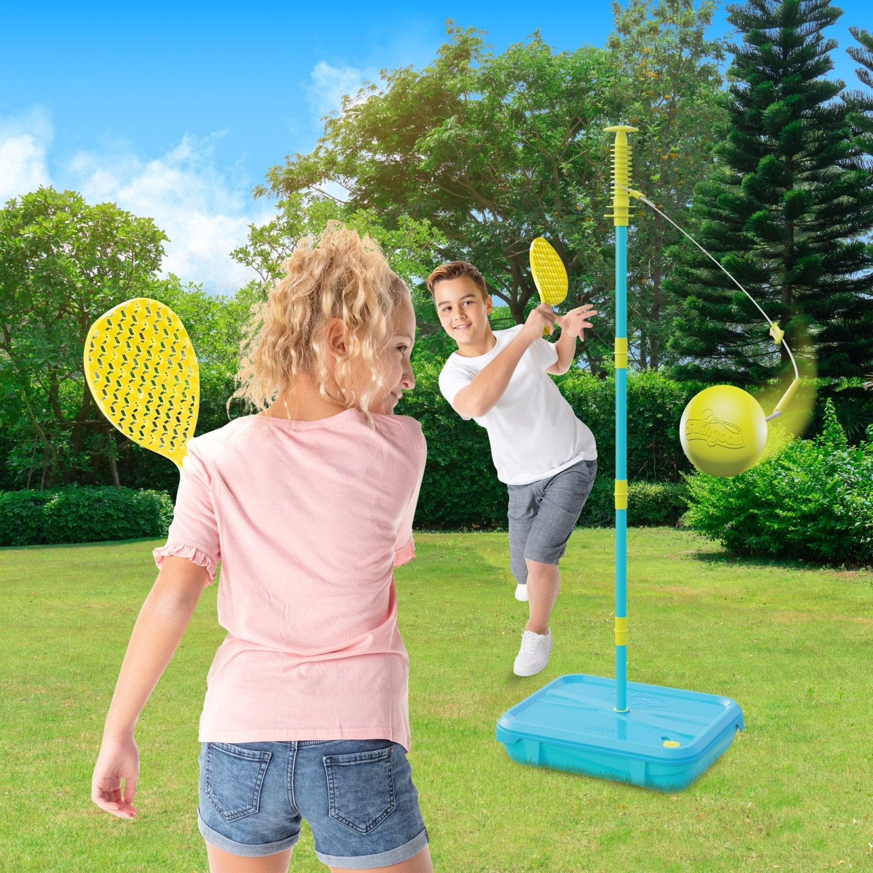 Swingball Set, DREI in einem Multiplay-Set, Erster Swingball, Fußball Swingball und Tailball