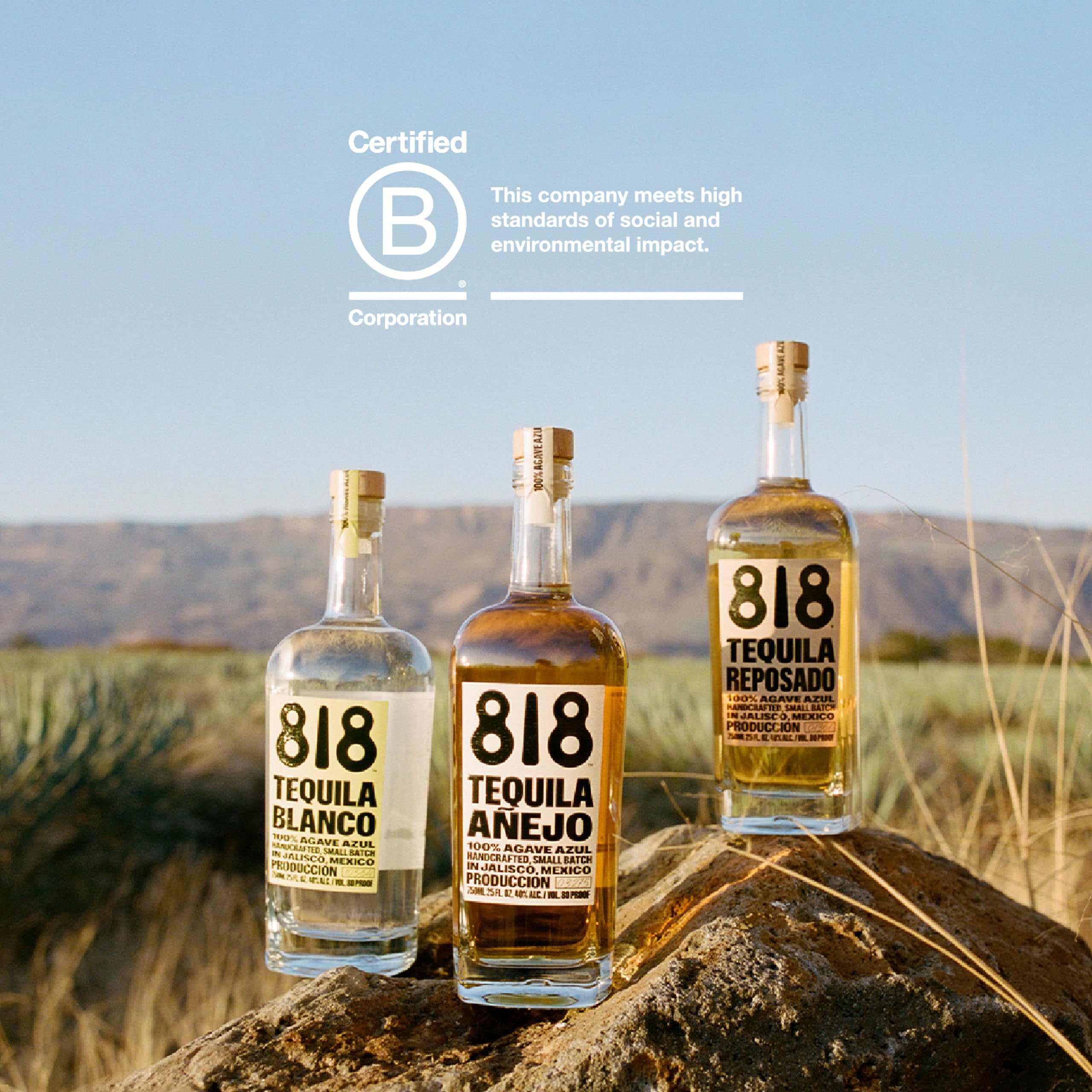 818 Tequila BLANCO 100% Blauen Weber Agaven Koscher Glutenfrei 1 x 700ml