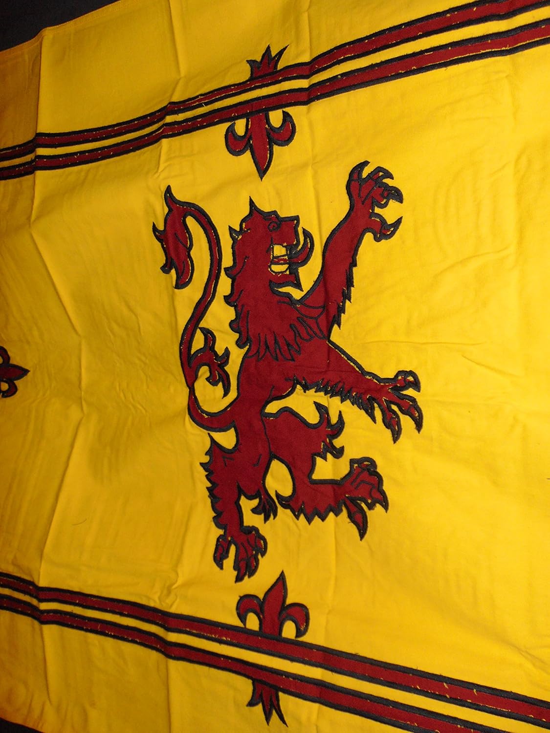 AES Scotland Scottish Rampant Lion Flag Heavy Cotton Embroidered 3 X 5 Flag New by quarks