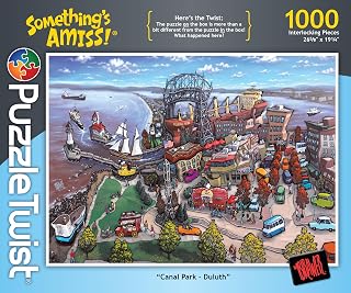 PuzzleTwist Jigsaw Puzzle | Canal Park - Duluth | Something's Amiss! Series | 1000 Pieces | City Ships Family Pastime