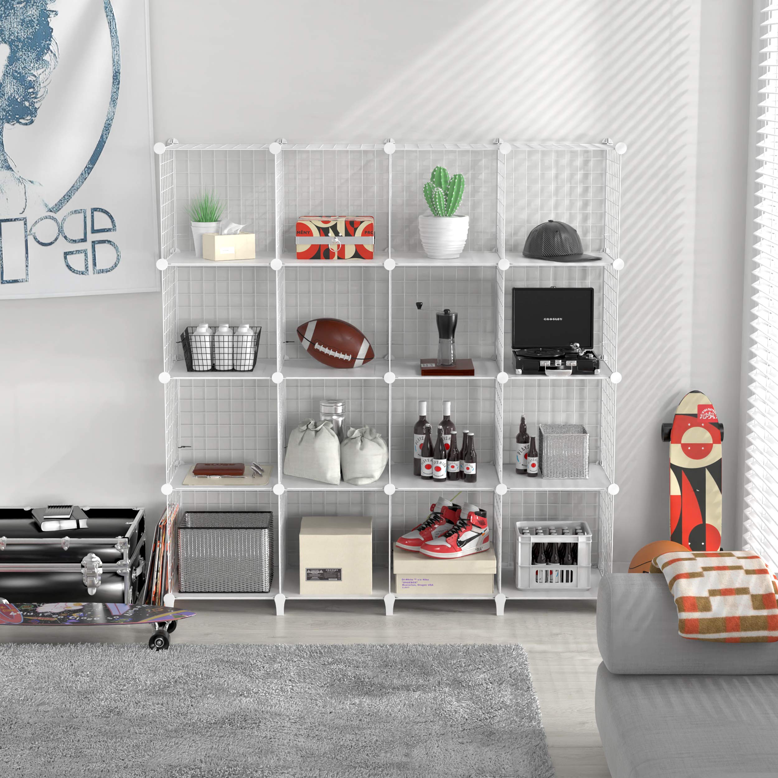 SIMPDIY Bookshelf Multifunction Spacesaving Metal Organizer Wire