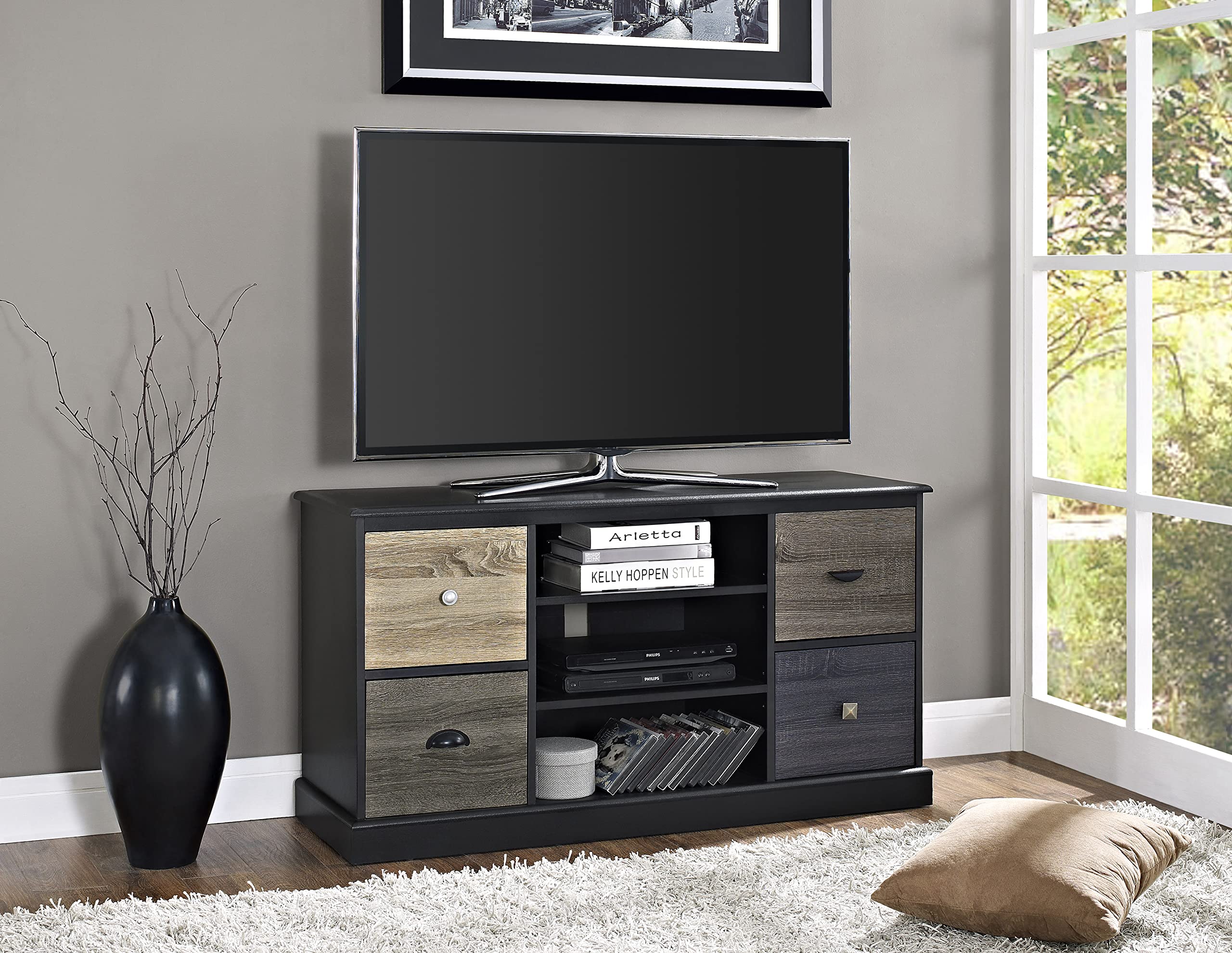 DHP Mercer TV Stand 50 Inch, Black