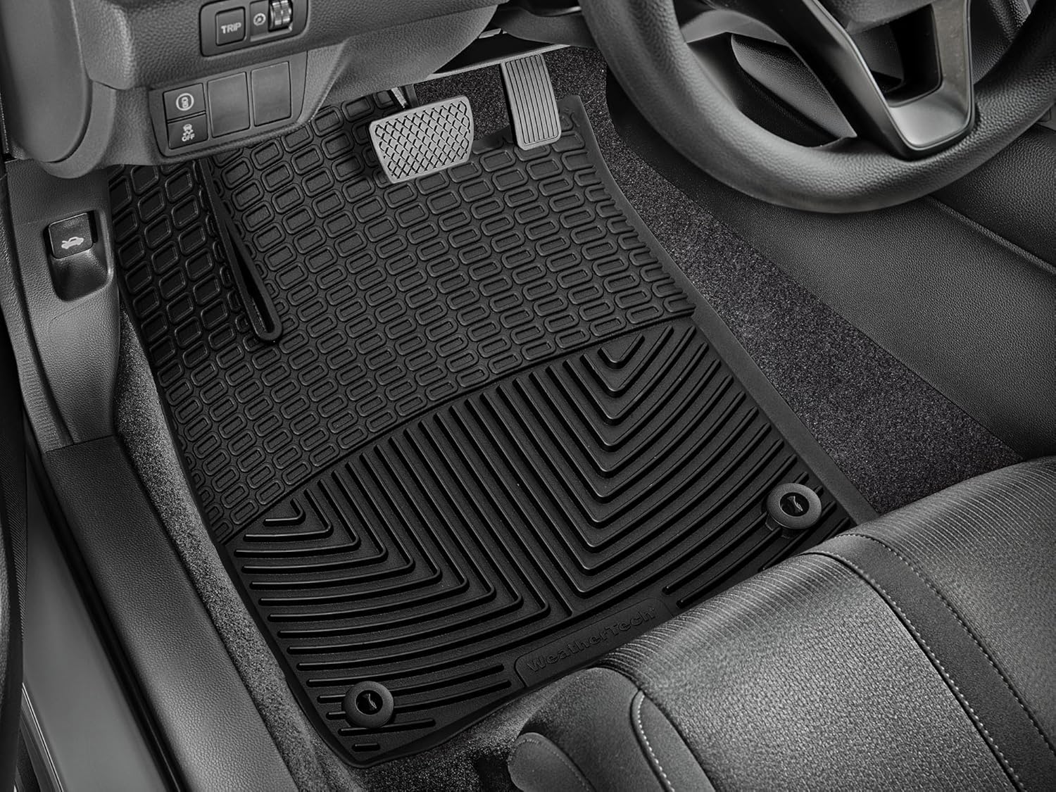 WeatherTech All-Weather Floor Mats for Honda Accord, Accord Hybrid 1st Row (W473), Black