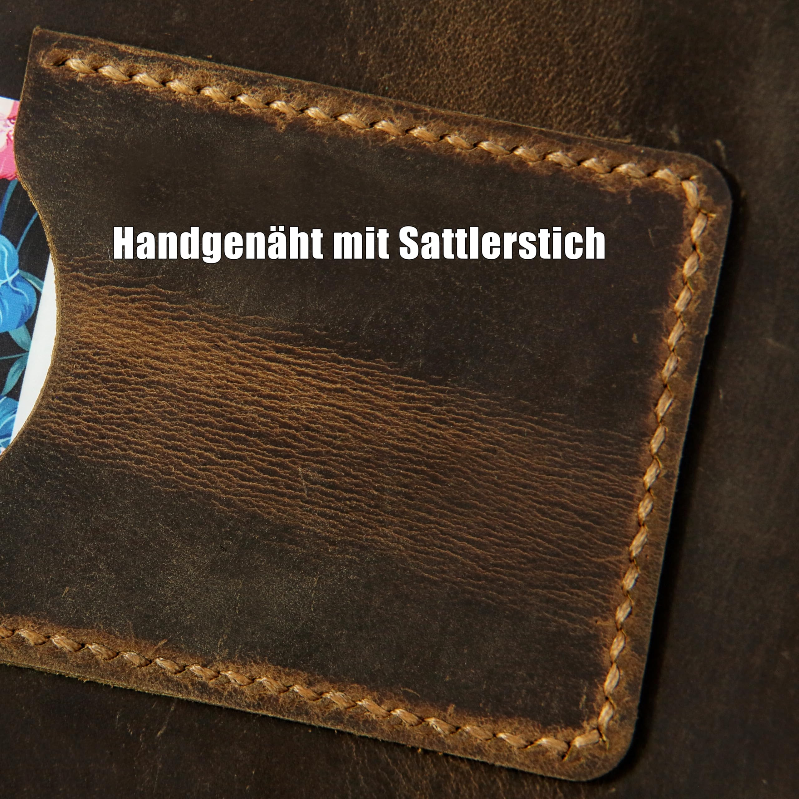 Personalisiertes Leder A4 Ringbuch Ordner – DIN A4 Mappe mit 4-Ring-Mechanik (25 mm), Vollnarbenleder im Vintage-Look „Crazy Horse“, handgenäht, 32×25 cm – ideal fürs Büro, Studium & als Geschenk