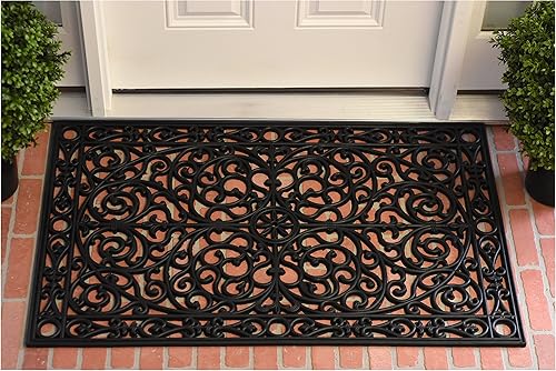 Miniatura 2 de Calloway Mills Gatsby - Felpudo de goma (2 x 3 pies) y peldaños de escalera Regal de goma de 6 piezas (9.75 x 29.75 pulgadas)