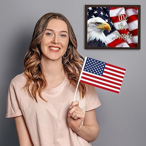 Miniatura 5 de We The People - Rustic American Flag - Wall Art, This USA Patriotic Eagle Wall Decor Picture Print Is An Ideal Decor For Home, Offices, Veterans