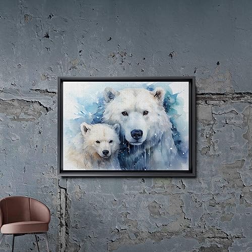 Miniatura 7 de Fox Mother Cub Prints, In The Style Of Stencil,Based, Ivory, Kids Wall Art, Kids Wall Art Display, Mom And Baby Animal Art Print, Wall Art, Home