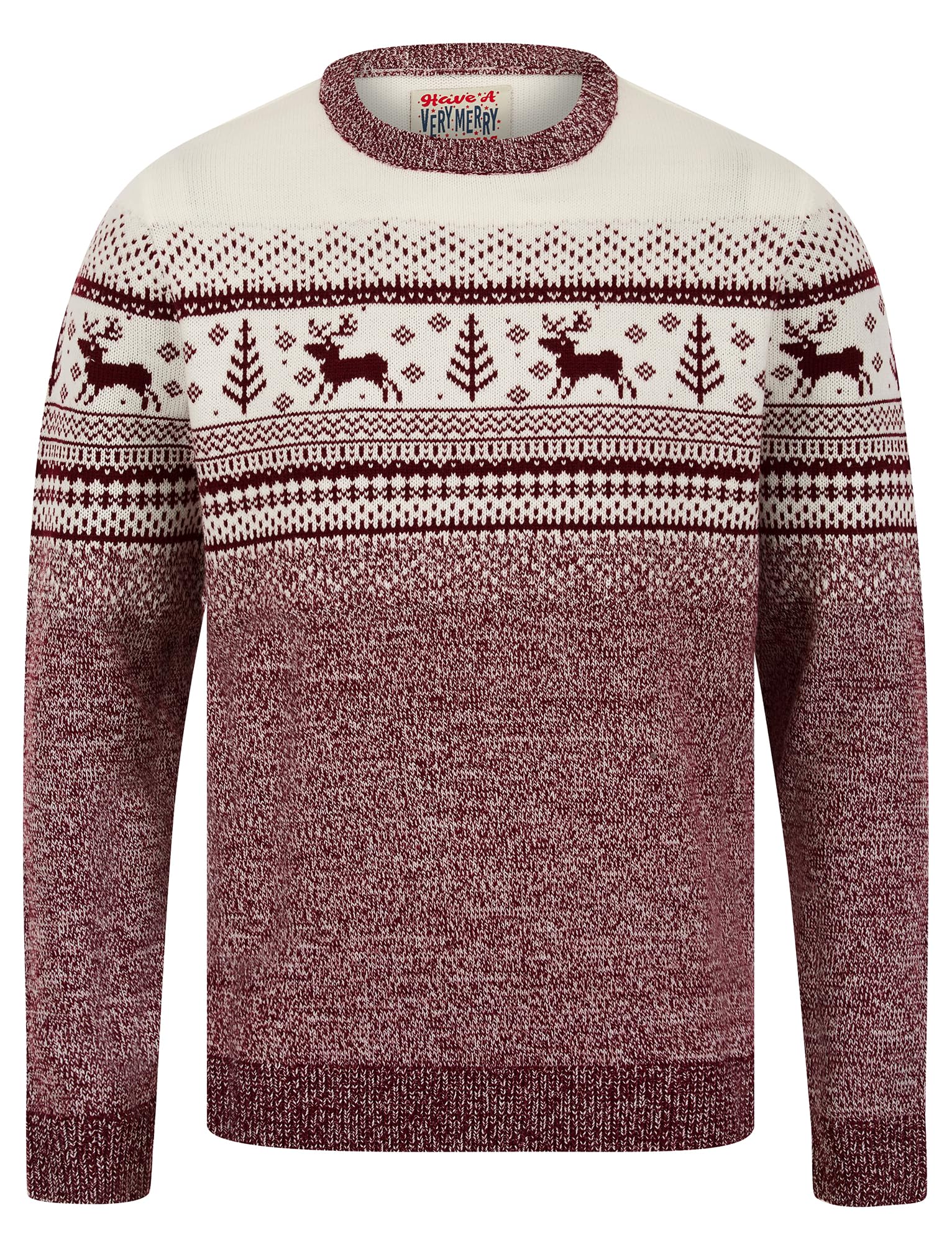 Tokyo Laundry Merry Christmas Men's Nordic Fair Isle Style Knitted Xmas Jumper