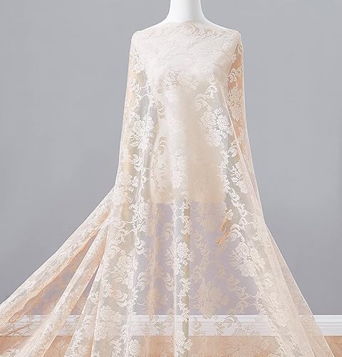 Miniatura 5 de WARM HOME DESIGNS Tela de encaje negro de 60 pulgadas de ancho por 5 yardas de largo. Tela negra para vestido de encaje, mantel de encaje, camino de