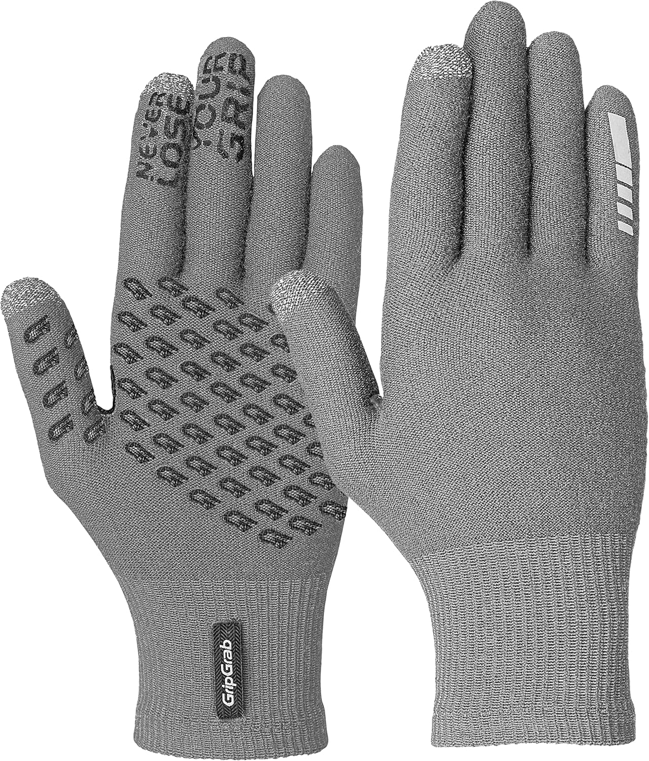 GripGrab Primavera 2 Merino Wool Spring Autumn Cycling Gloves Knitted Touchscreen Full Finger Anti Slip Bicycle Liners
