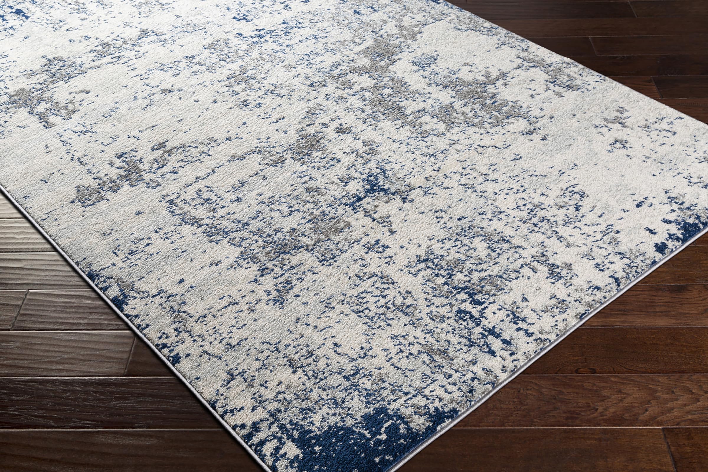 Livabliss Leyte Tapis Moderne Abstrait - Tapis Salon, Salle à Manger, Chambre Adulte et Ado, Cuisine - Design Marbre Moucheté Multicolore, Poil Ras Doux 200x275 cm - Charbon, Gris, Blanc