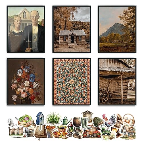 Farmhouse Vintage Wall Art, Rustic Home Decor, Gallery Wall Art