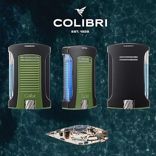 Miniatura 4 de Colibri Daytona - Encendedor de butano resistente al viento llama ajustable, encendedor de puros recargable de un solo chorro, diseño ergonómico con