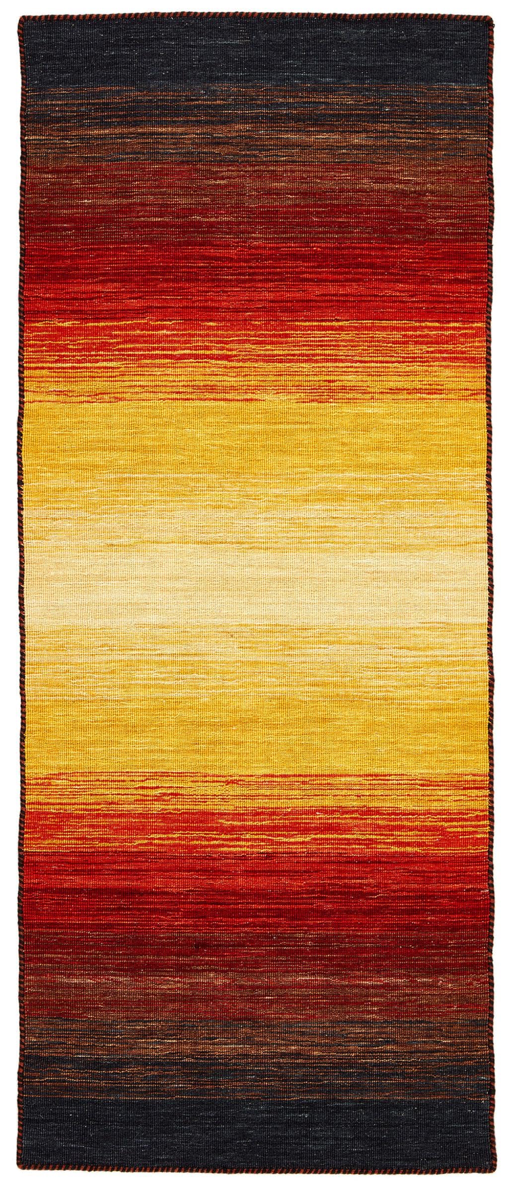 Tapis d'Orient fait main Kilim Horizon 81x199 : l'histoire d'un tissage moderne